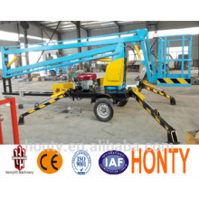 Swivel hydraulic knuckle truck trailer mounted boom lifting crane